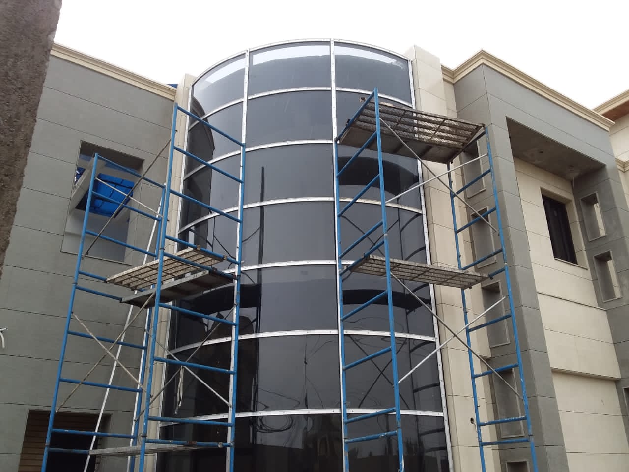 Completed glass facade project